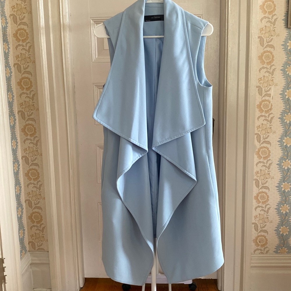 The Limited Light Blue Drape Vest